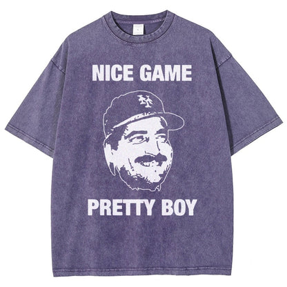 NICE GAME PRETTY BOY  Vintage Distressed T-shirt