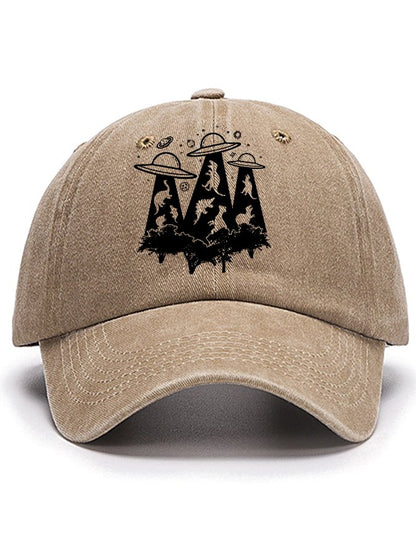 Dinosaur Alien Abduction Unisex Cotton Hat