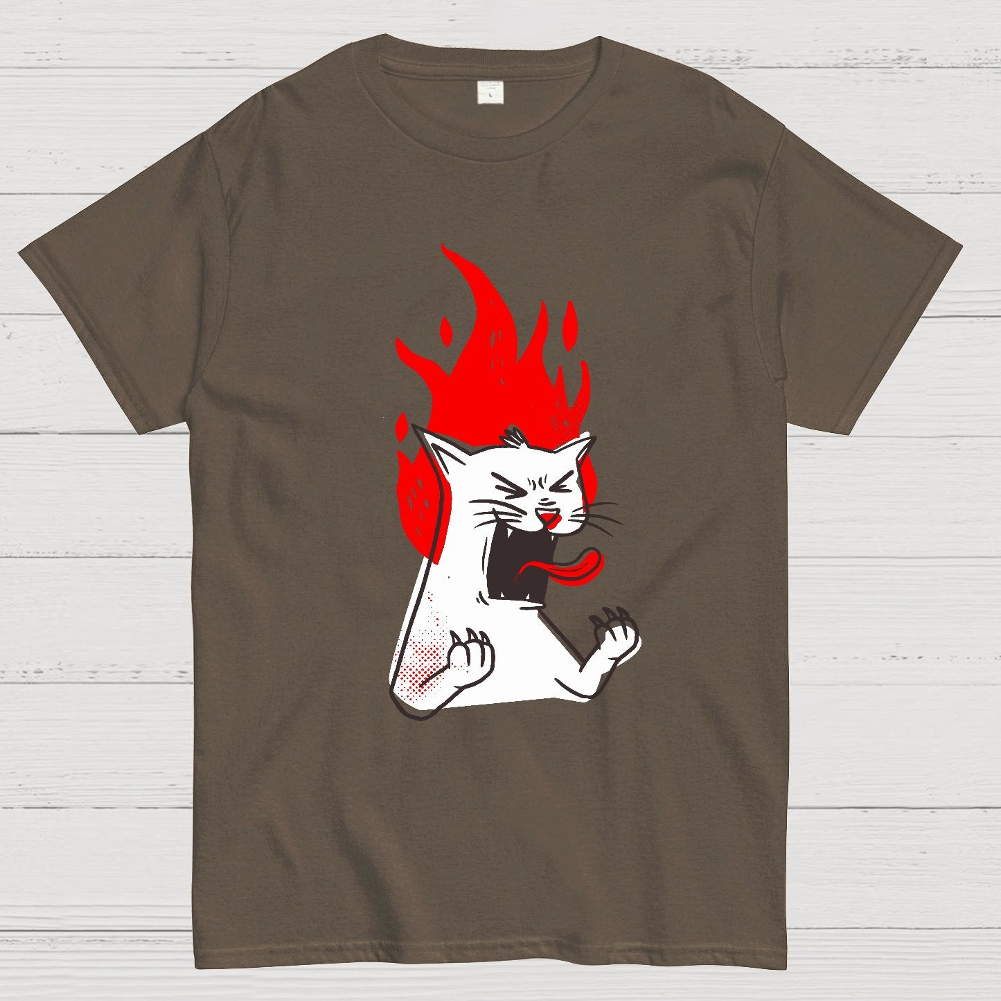 Angry Cat Geek T-Shirt