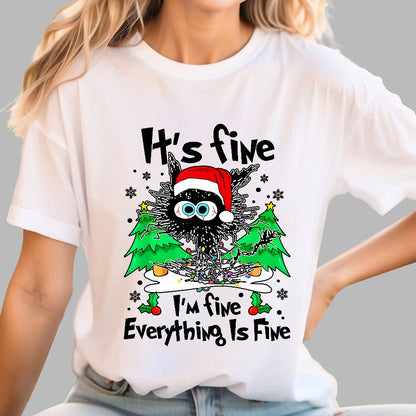 It's Fine I'm Fine Everything Is Fine Geek T-Shirt