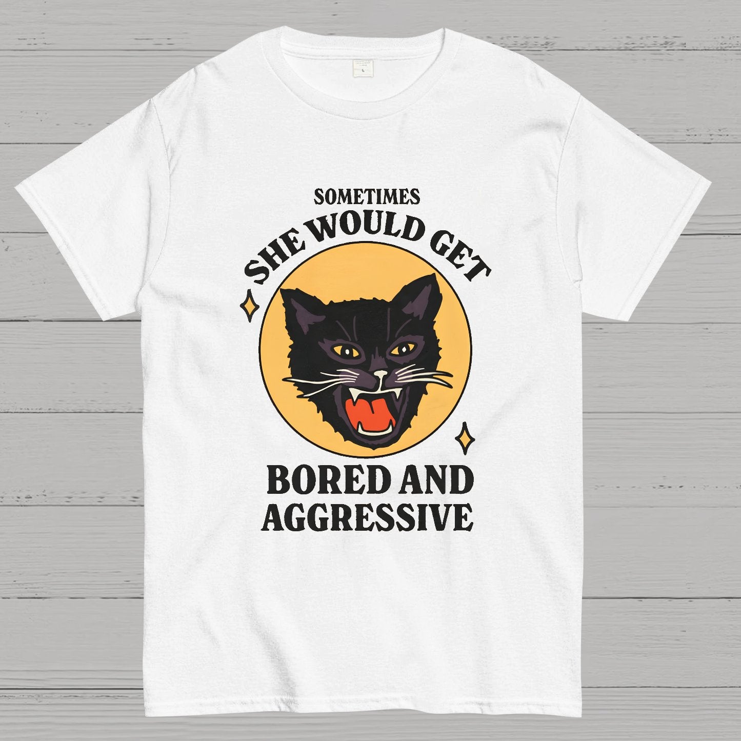 Angry Cat Funny Geek T-Shirt