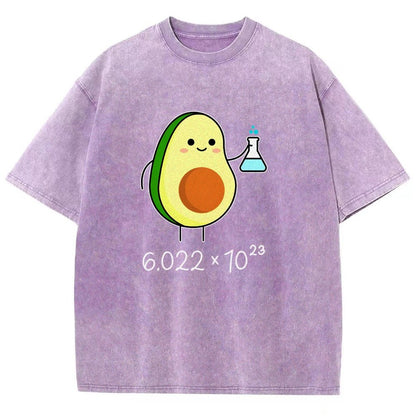 Avogadro's Number Pun. Cute Avocado Chemist Vintage Distressed T-shirt