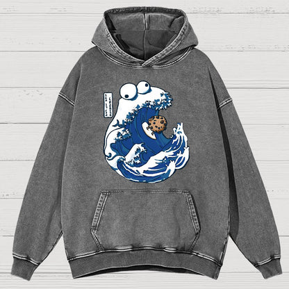 Sea Is For Cookie Vintage Distressed Hoodie