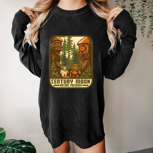 Century Moon Nature Preserve Washed Long Sleeve Tee