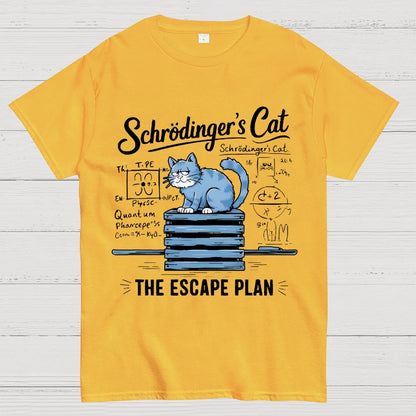Schrödinger's Cat Of The Escape Plan Science Unisex Geek T-Shirt