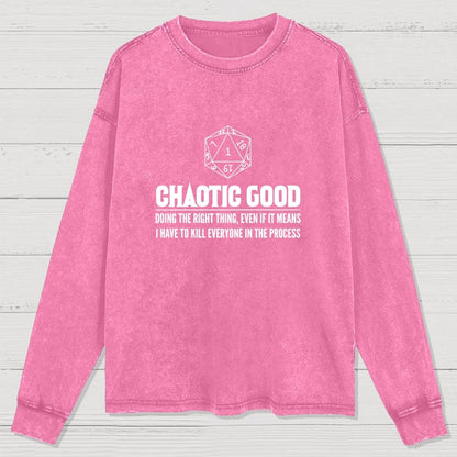 Adventure RPG Dice Fantasy Geschenk Washed Long Sleeve Tee