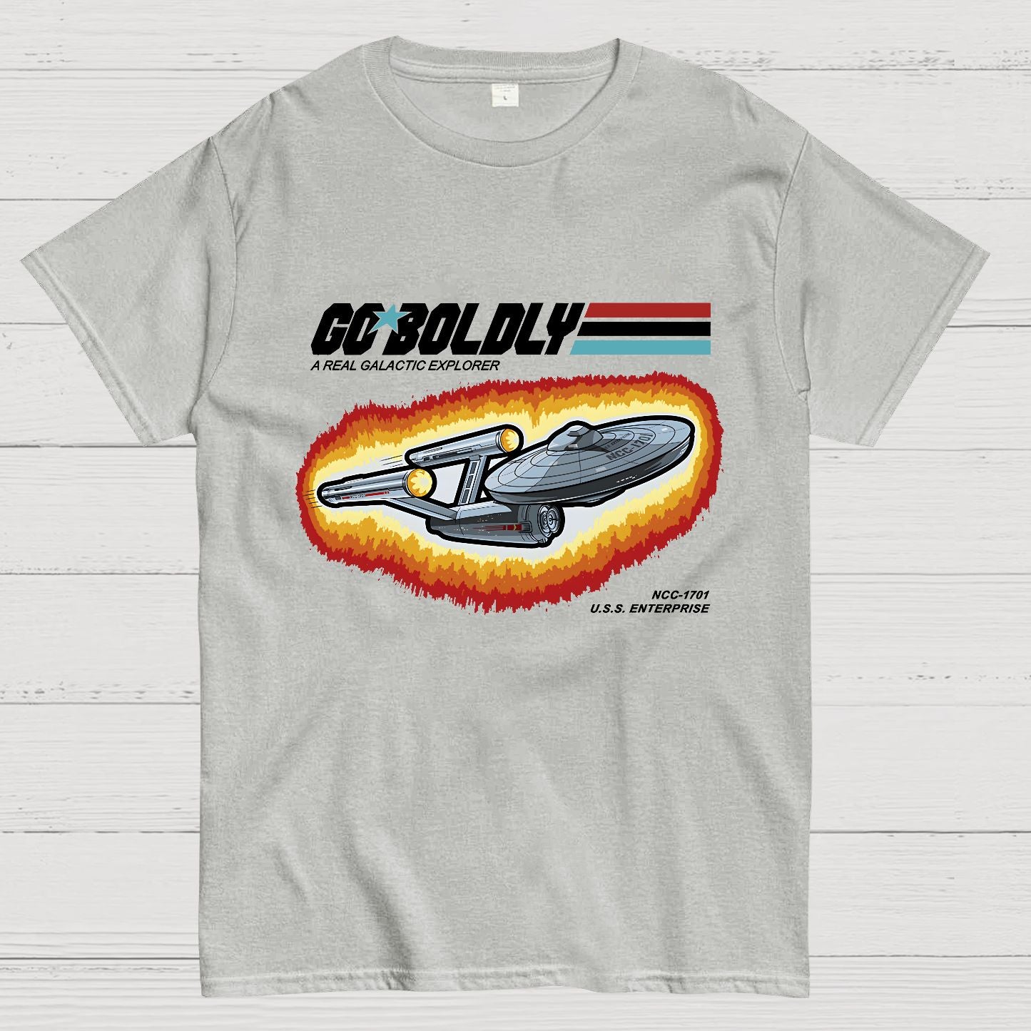 Go Boldly - A Real Cosmic Explorer Geek T-Shirt