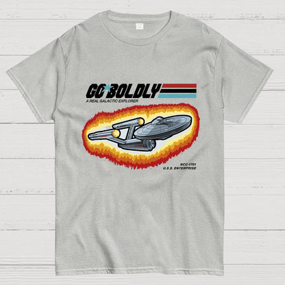 Go Boldly - A Real Cosmic Explorer Geek T-Shirt