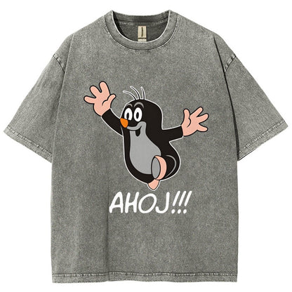 Mole AHOJ Vintage Distressed T-shirt