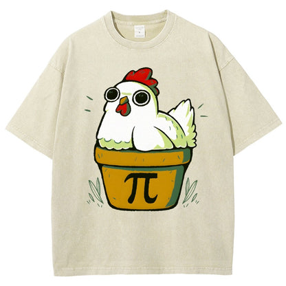 Chicken-Pot-Pie-Math Nerd Vintage Distressed T-shirt