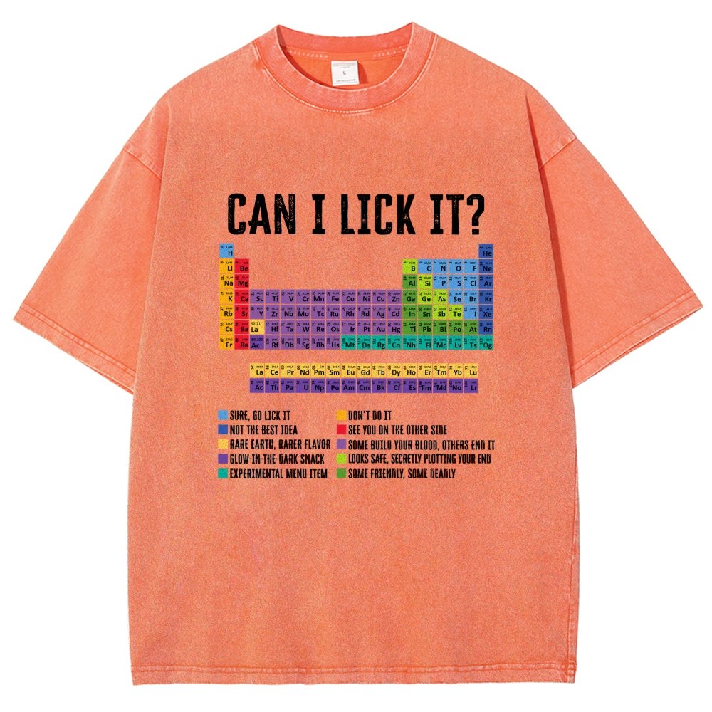 Can I Lick It Chemistry Teacher Science Day Vintage Distressed T-shirt
