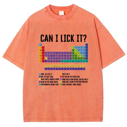 Can I Lick It Chemistry Teacher Science Day Vintage Distressed T-shirt