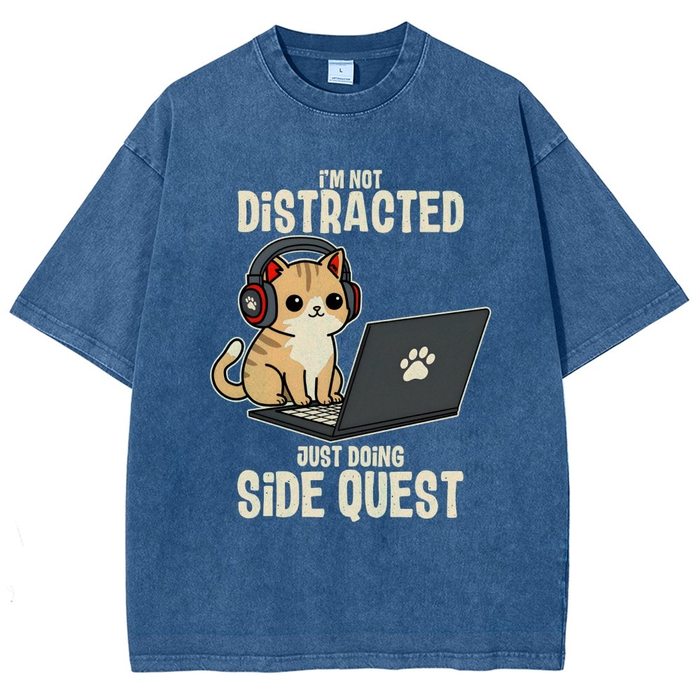 Doing Side Quest Vintage Distressed T-shirt