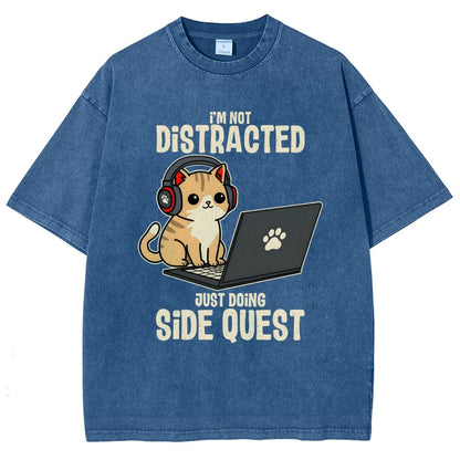 Doing Side Quest Vintage Distressed T-shirt