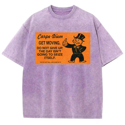 Carpe Diem Card Vintage Distressed T-shirt