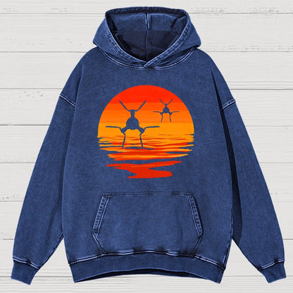 Space Defender Vintage Distressed Hoodie