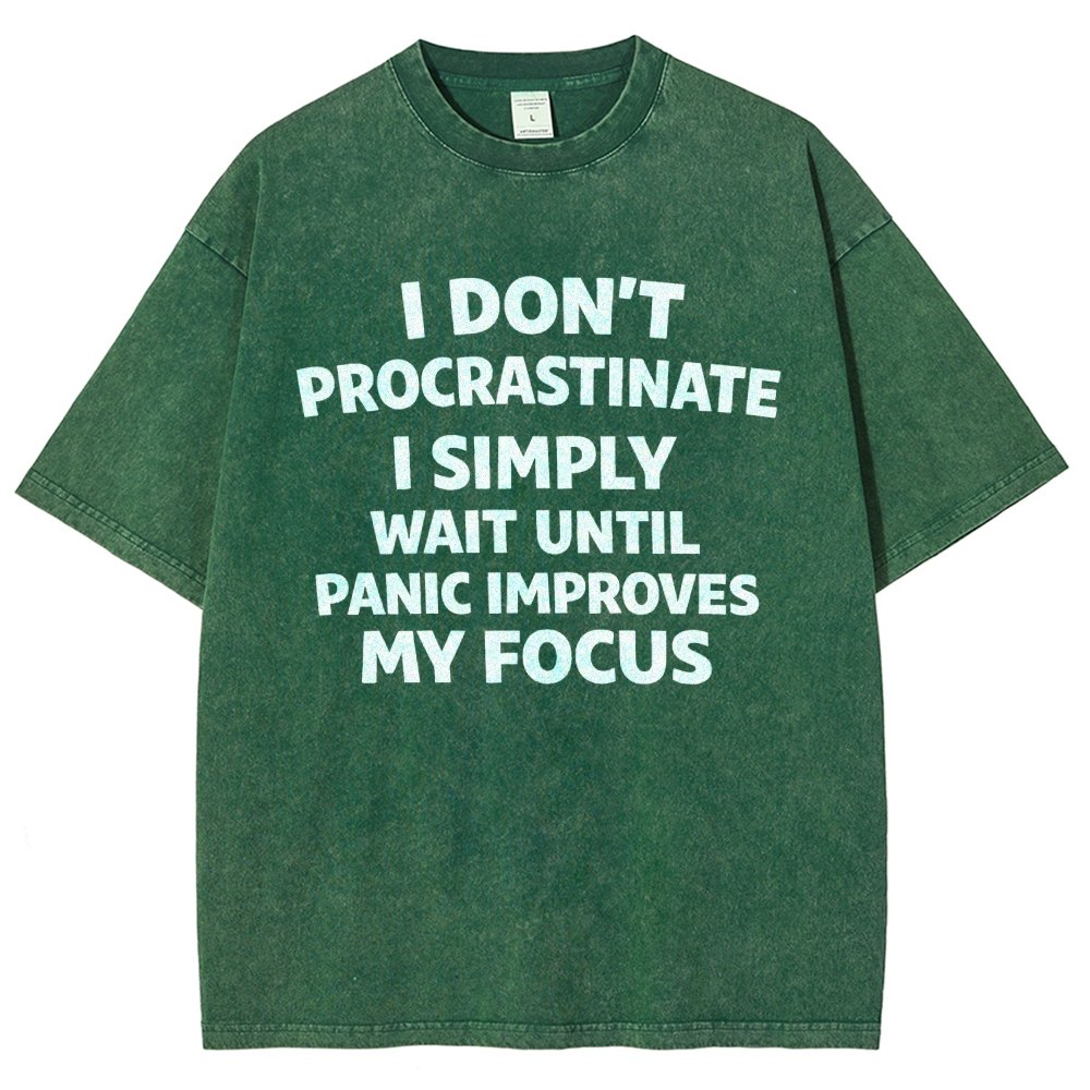 I Don't Procrastinate Vintage Distressed T-shirt
