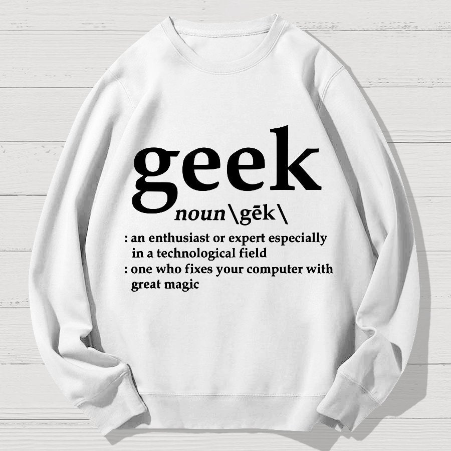 Geek Definition Cotton Sweatshirt