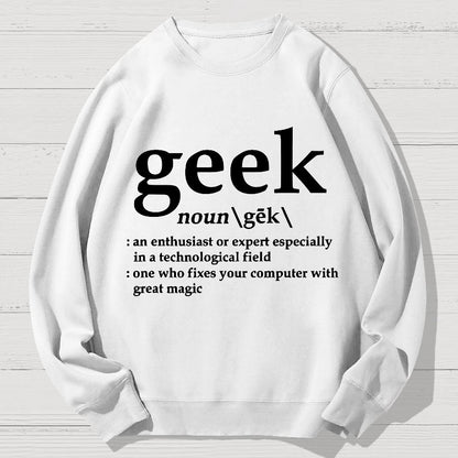 Geek Definition Cotton Sweatshirt