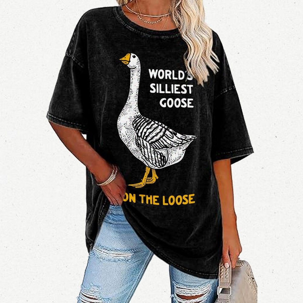 World's Silliest Goose Vintage Distressed T-shirt