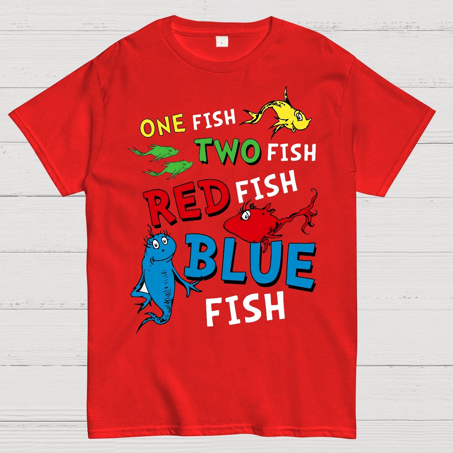 One Fish Two Fish,Reading Day Nerd Geek T-Shirt