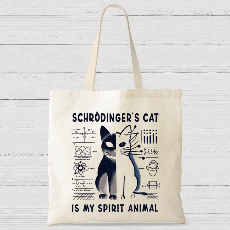 Schrodinger's Сat Casual Classic Canvas Bag