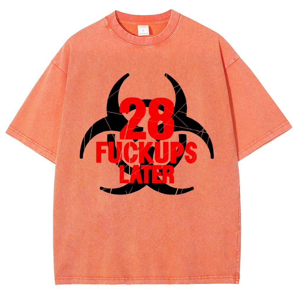 28 Fuckups Later Vintage Distressed T-shirt 2508000875