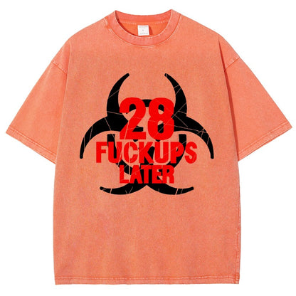 28 Fuckups Later Vintage Distressed T-shirt 2508000875