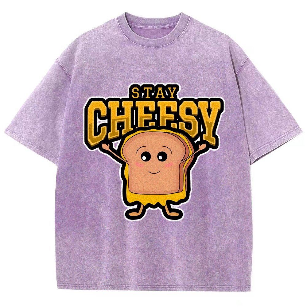 Sandwich Stay Cheesy Vintage Distressed T-shirt