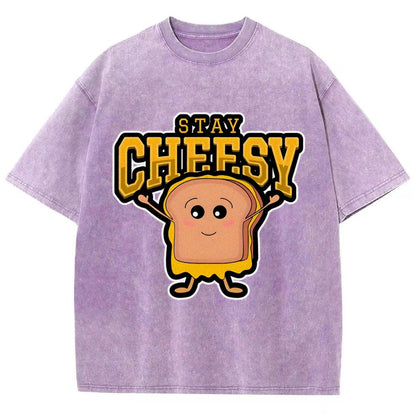 Sandwich Stay Cheesy Vintage Distressed T-shirt