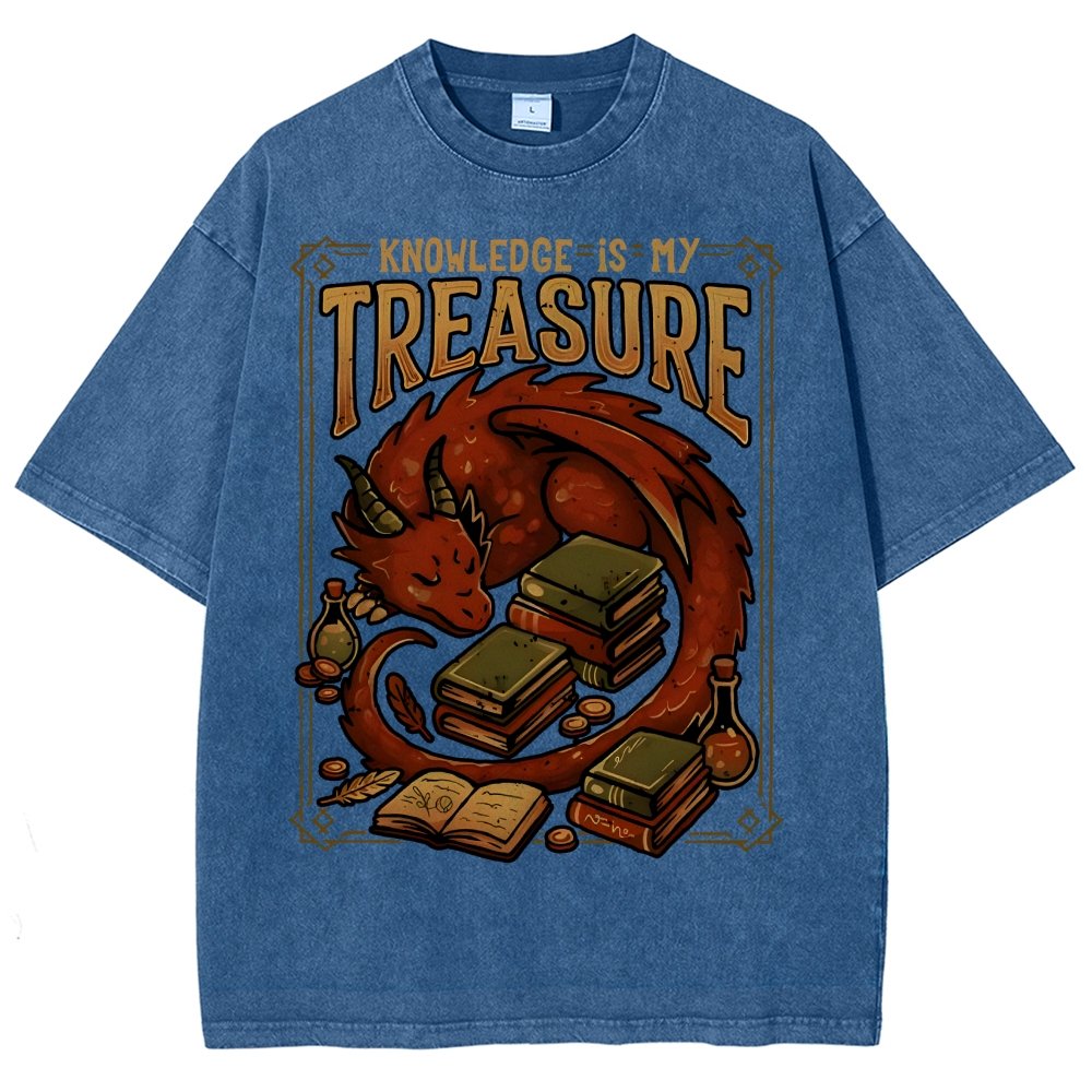Knowledge Is My Treasure Vintage Distressed T-shirt