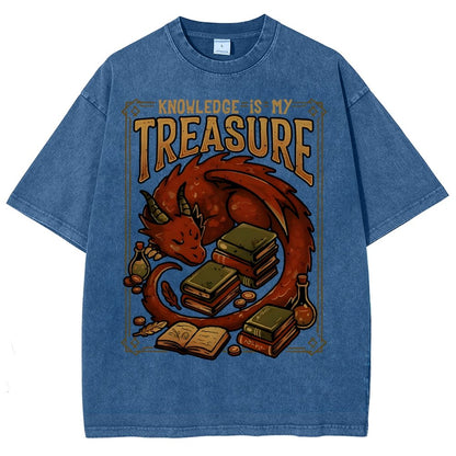 Knowledge Is My Treasure Vintage Distressed T-shirt