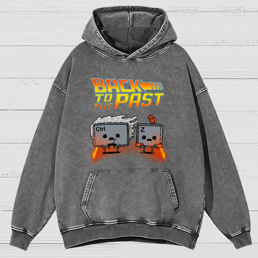 Back To The Past Vintage Distressed Hoodie