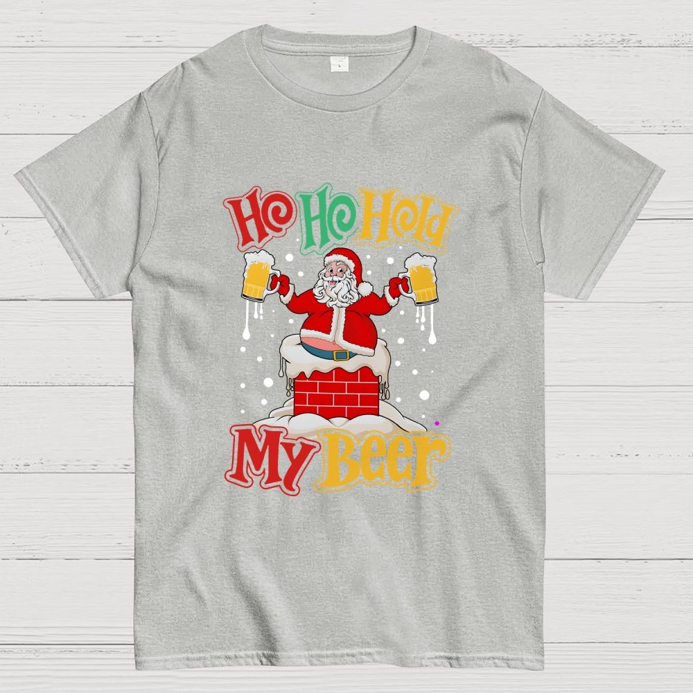 Ho Ho Hold My Beer Christmas Geek T-Shirt