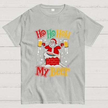 Ho Ho Hold My Beer Christmas Geek T-Shirt