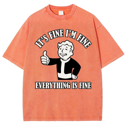 Its Fine Im Fine Everything Is Fine Vintage Distressed T-shirt