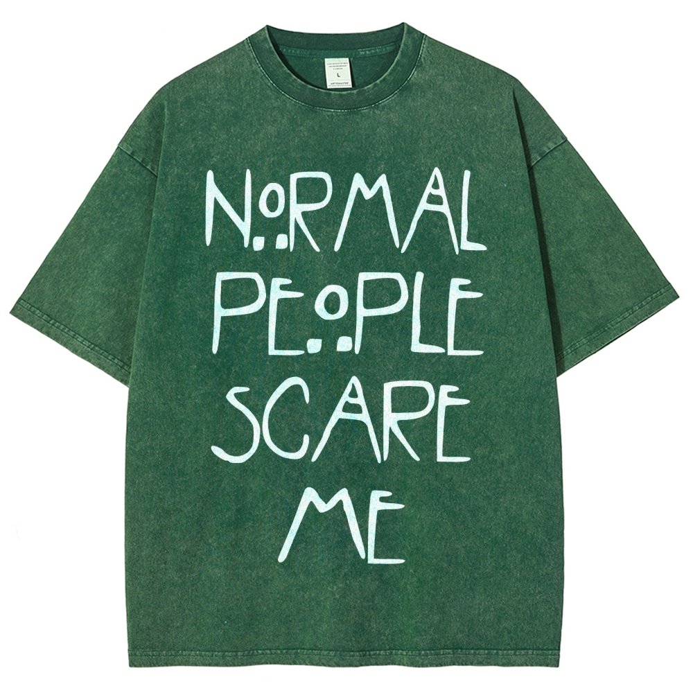 Normal People Scare Me Vintage Distressed T-shirt