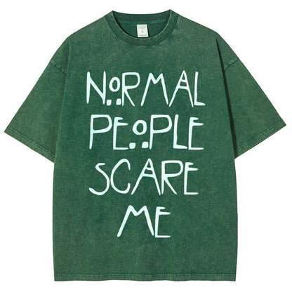 Normal People Scare Me Vintage Distressed T-shirt