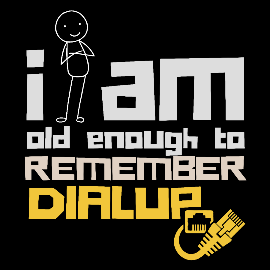 Dialup Internet Retro Geeky T-Shirt