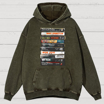 Vintage Rock Cassettes Vintage Distressed Hoodie
