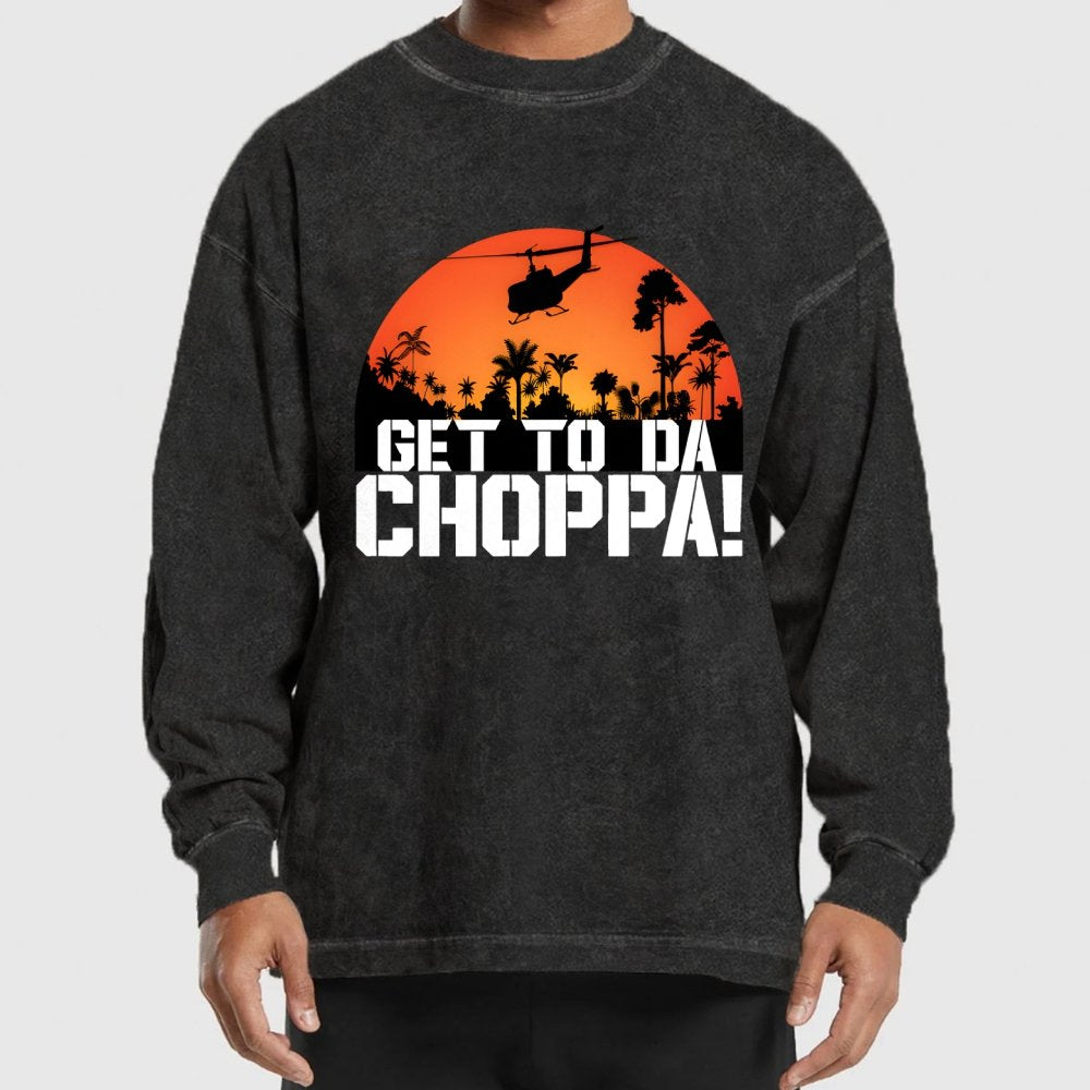 Get To The Chopper Washed Long Sleeve Tee