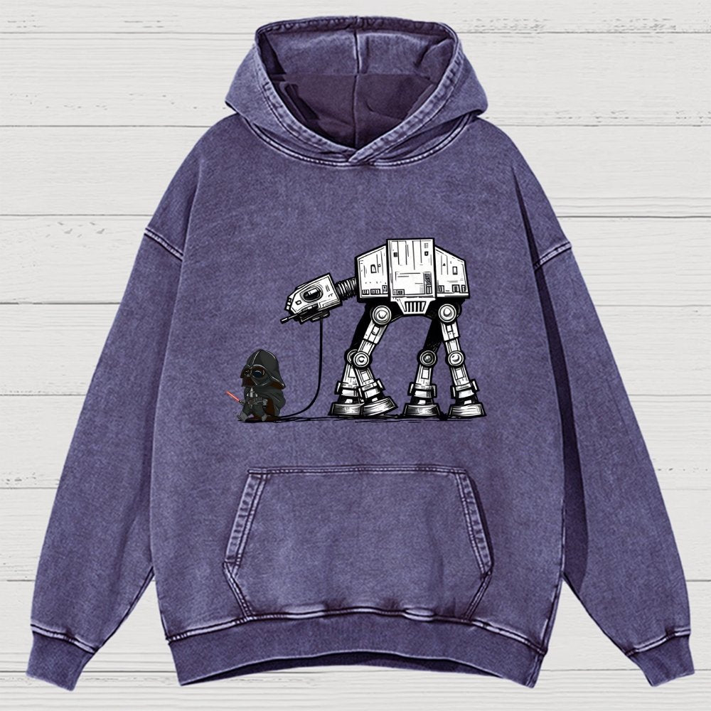 Walking The Imperial Robot Dog Vintage Distressed Hoodie