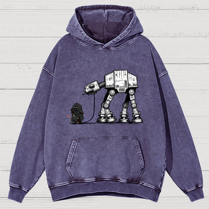 Walking The Imperial Robot Dog Vintage Distressed Hoodie