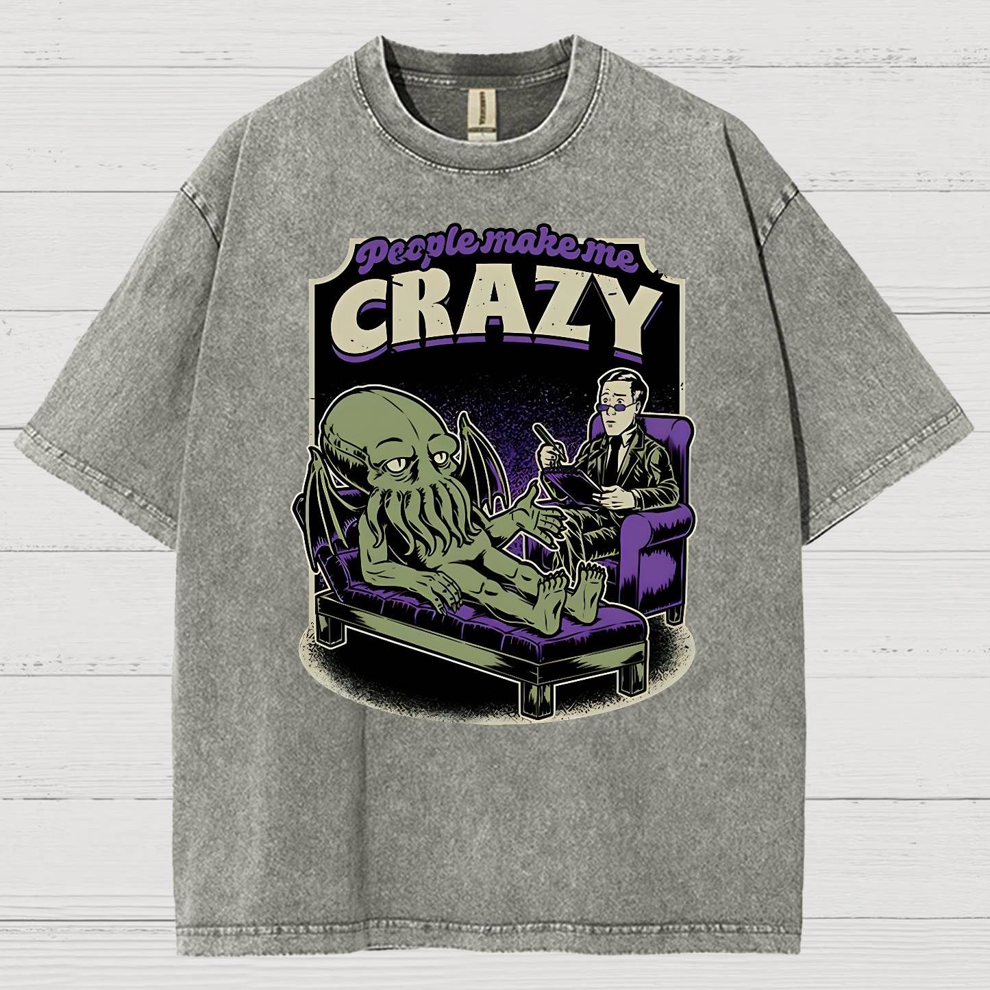 Lovecraft Cthulhu Therapy Vintage Distressed T-shirt