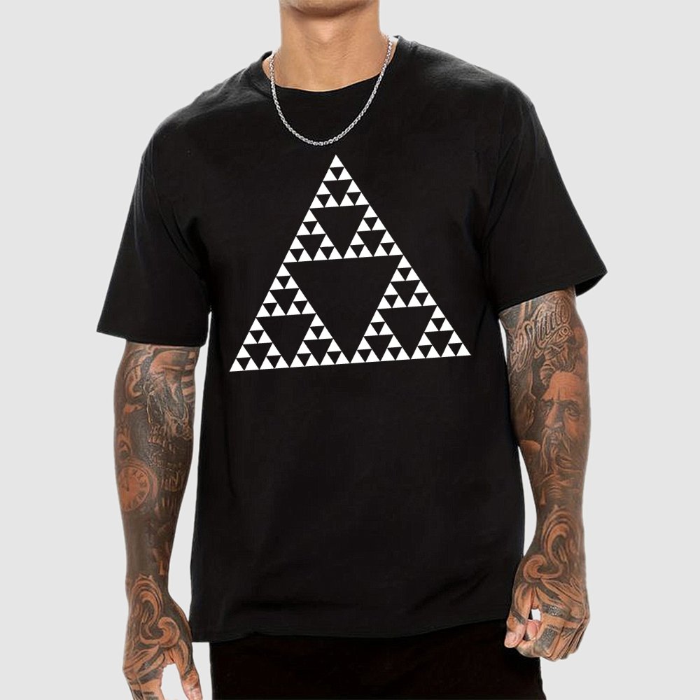 Sierpinski Triangle Fractal Unisex Geek T-Shirt
