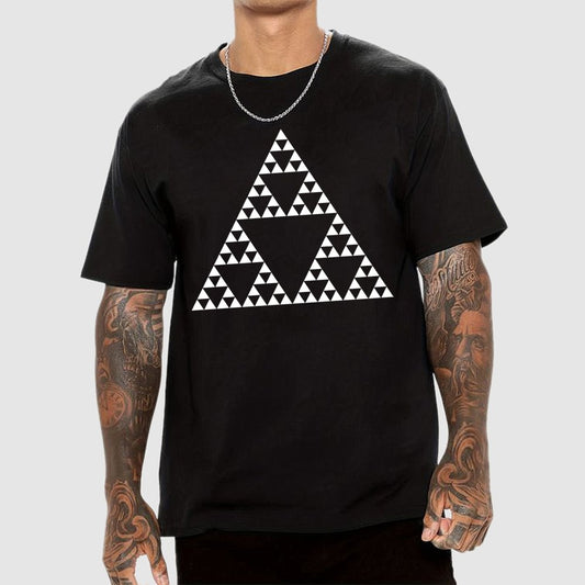 Sierpinski Triangle Fractal Unisex Geek T-Shirt
