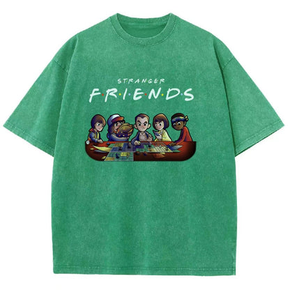 Mysterious Friends Vintage Distressed T-shirt