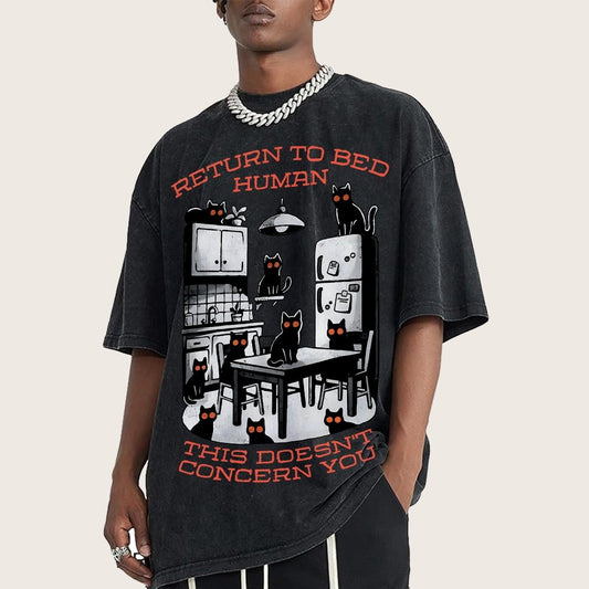 Return to Bed Human Vintage Distressed T-shirt