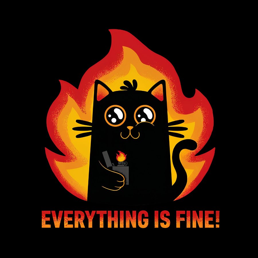 Everything Is Fine Geek T-Shirt