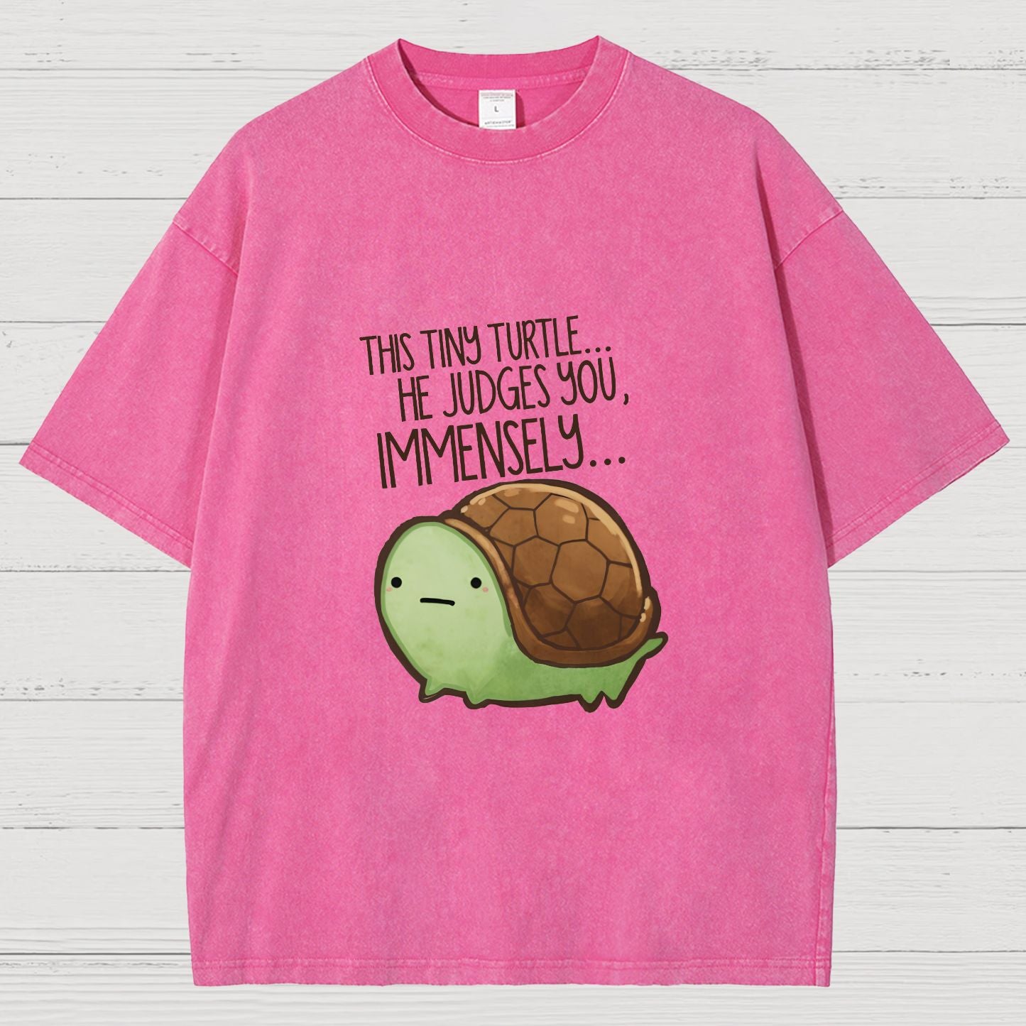This turtle.. he judges you. Essential Vintage Distressed T-shirt
